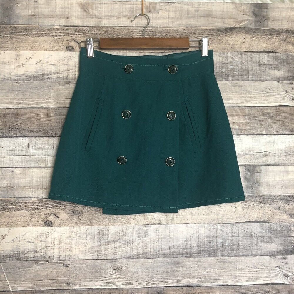 Banana Republic Women’s Size 2 Front Button Wrap Skirt Green
